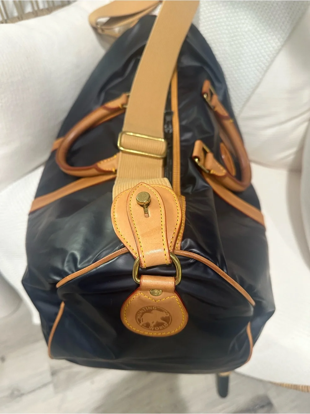 ⚓️ Vintage Hunting World Navy Nylon Duffle Bag - 20